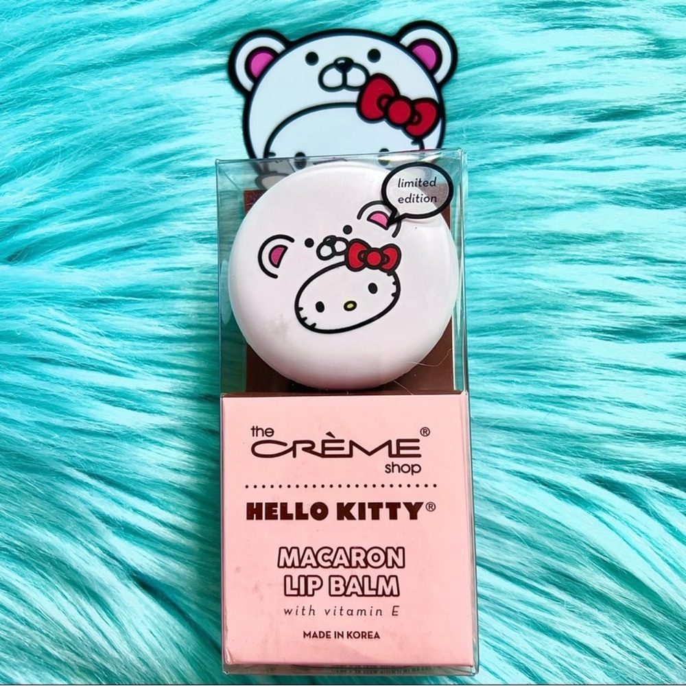 Crème Shop X Sanrio White Chocolate Limited Edition Hello Kitty Macaron Lip Balm - Picture 4 of 6